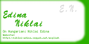 edina niklai business card